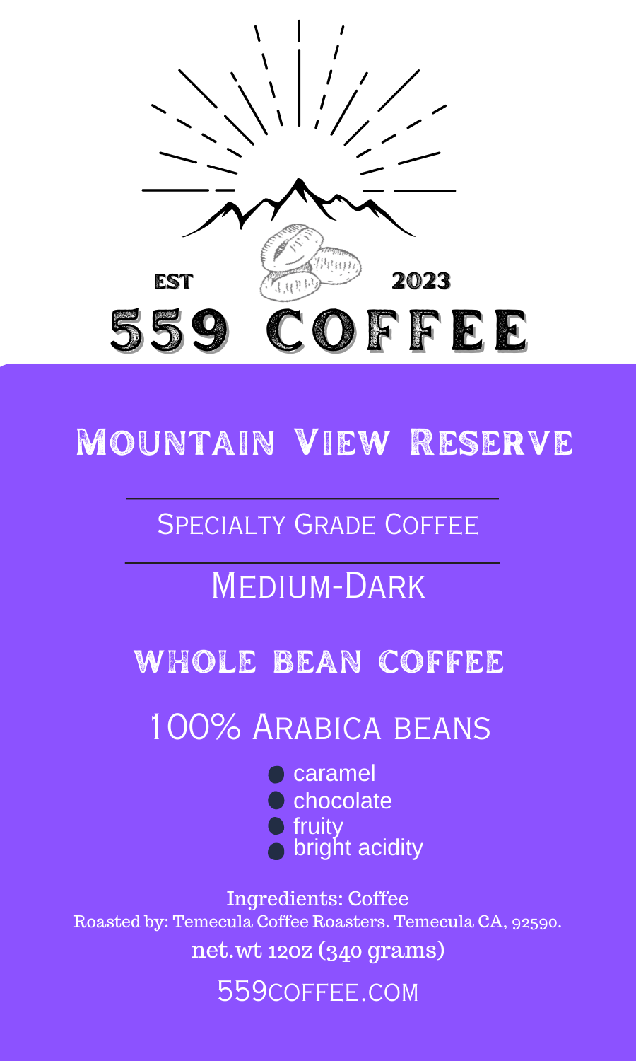 Mountain View Reserve Medium-Dark Blend