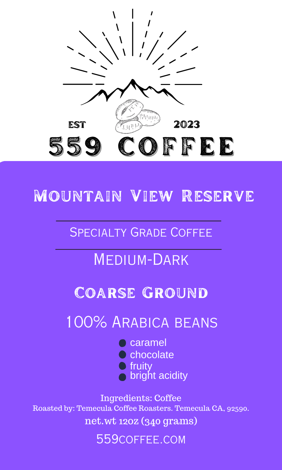 Mountain View Reserve Medium-Dark Blend